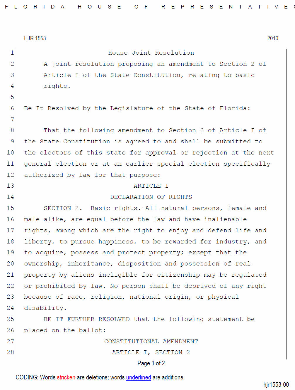 Alien Land Law HB1553